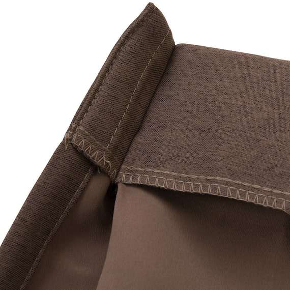 【一人暮らし・寝室に】外から見えにくいミラーレース付 遮光1級・遮熱カーテン4枚セット( エコオアシス ダークモカ 150X190cmセット) 16枚目画像