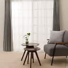 【一人暮らし・寝室に】外から見えにくいミラーレース付 遮光1級・遮熱カーテン4枚セット( エコオアシス グレー 100X225cmセット) 2枚目画像