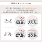 遮光1級・遮熱カーテン&遮熱・ミラーレース4枚セット(ブラック 100X185cmセット) 8枚目画像