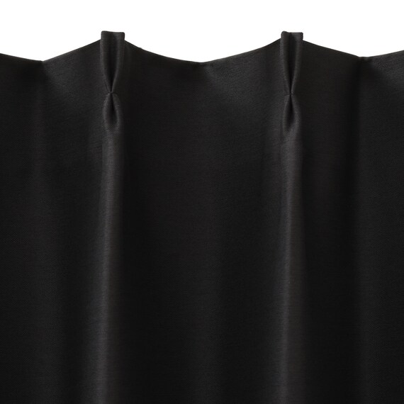 【一人暮らし・寝室に】外から見えにくいミラーレース付 遮光1級・遮熱カーテン4枚セット(エコオアシス ブラック 100X110cmセット) 14枚目画像