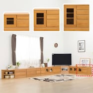 組み合わせて使えるリビングボード (ローボード 幅60cmB)