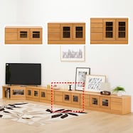 組み合わせて使えるリビングボード (ローボード 幅90cm)