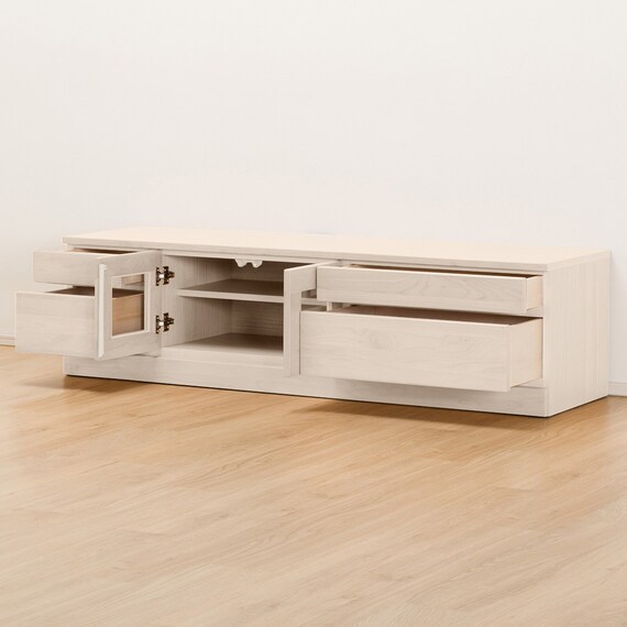 組み合わせて使えるリビングボード (ローボード 幅148.5cm) / ロータイプ (WH) 2枚目画像