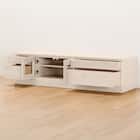 組み合わせて使えるリビングボード (ローボード 幅148.5cm) / ロータイプ (WH) 2枚目画像