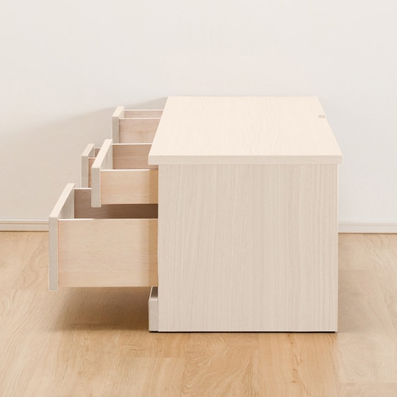 組み合わせて使えるリビングボード (ローボード 幅148.5cm) / ロータイプ (WH) 3枚目画像