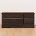 組み合わせて使えるリビングボード (チェスト 幅90cm) / ロータイプ (DBR) 1枚目画像