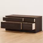 組み合わせて使えるリビングボード (チェスト 幅90cm) / ロータイプ (DBR) 2枚目画像