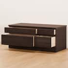 組み合わせて使えるリビングボード (チェスト 幅90cm) / ロータイプ (DBR) 2枚目画像