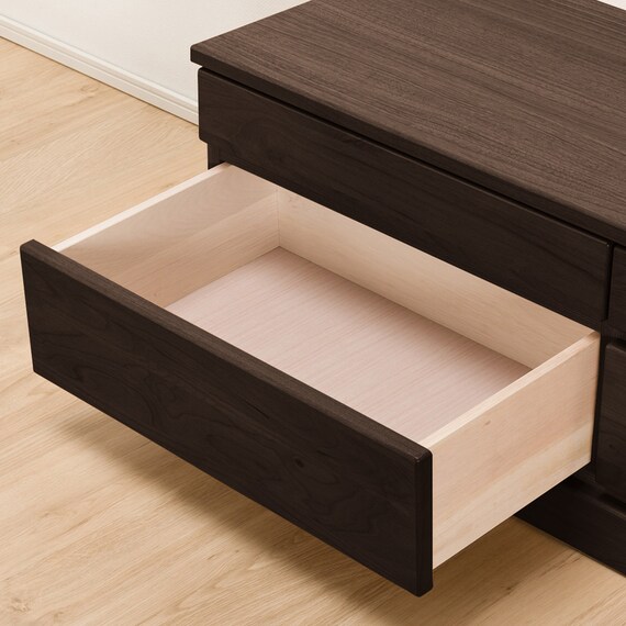 組み合わせて使えるリビングボード (チェスト 幅90cm) / ロータイプ (DBR) 5枚目画像