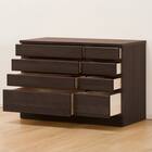 組み合わせて使えるリビングボード (チェスト 幅90cm) / ハイタイプ (DBR) 2枚目画像