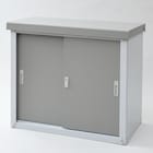 スチール収納庫 幅93cm(グレー 高さ84cm) 3枚目画像