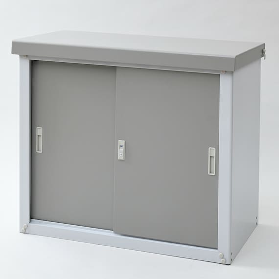 スチール収納庫 幅93cm(グレー 高さ84cm) 3枚目画像