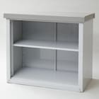 スチール収納庫 幅93cm(グレー 高さ84cm) 5枚目画像