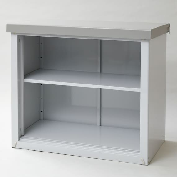 スチール収納庫 幅93cm(グレー 高さ84cm) 5枚目画像