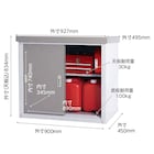 スチール収納庫 幅93cm(グレー 高さ84cm) 6枚目画像