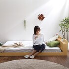 宮・コンセント付き北欧調フロアベッドフレーム(S OAK) 5枚目画像