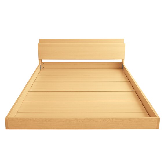 宮・コンセント付き北欧調フロアベッドフレーム(S OAK) 9枚目画像