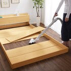 宮・コンセント付き北欧調フロアベッドフレーム(S OAK) 12枚目画像