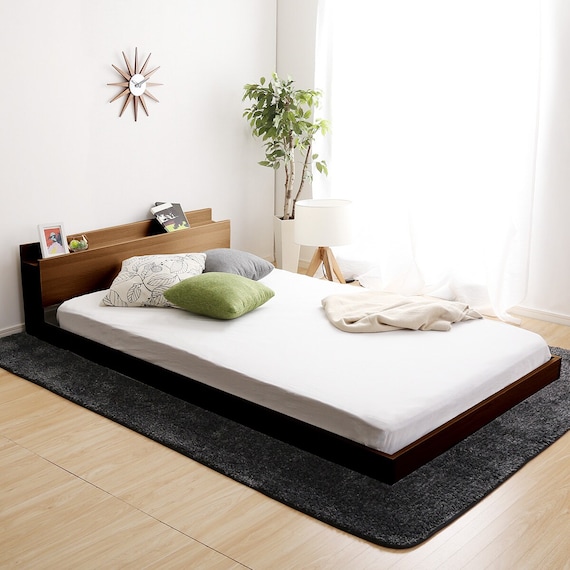 宮・コンセント付き北欧調フロアベッドフレーム(S WAL) 6枚目画像