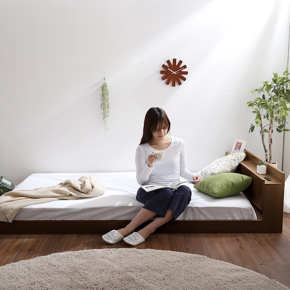 宮・コンセント付き北欧調フロアベッドフレーム(S WAL) 9枚目画像