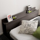 宮・コンセント付き北欧調フロアベッドフレーム(S DBR) 6枚目画像