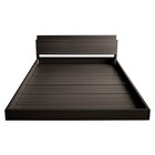 宮・コンセント付き北欧調フロアベッドフレーム(S DBR) 9枚目画像