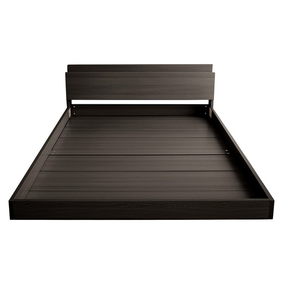 宮・コンセント付き北欧調フロアベッドフレーム(S DBR) 9枚目画像