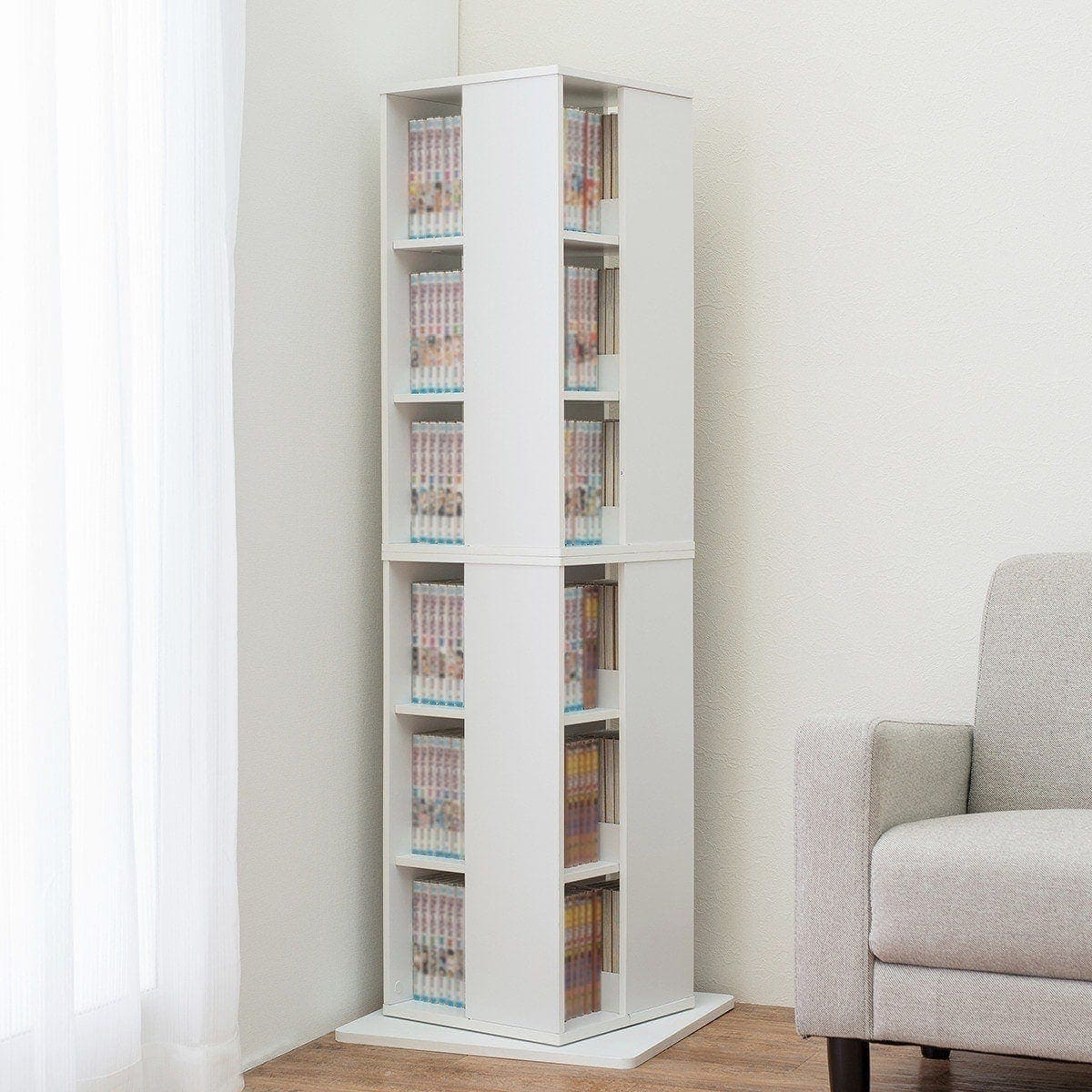 壁付けできる回転式コミックラック6段通販 ニトリネット 公式 家具 インテリア通販 壁付けできる回転式コミックラック6段通販 ニトリネット 公式 家具 インテリア通販