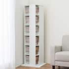 壁付けできる回転式コミックラック6段(WH) 1枚目画像