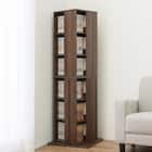 壁付けできる回転式コミックラック6段(BR) 1枚目画像