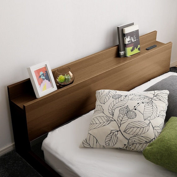 宮・コンセント付き北欧調フロアベッドフレーム(D WAL) 10枚目画像