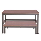 玄関ベンチ&踏み台 (ダークブラウン) 2枚目画像