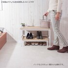 玄関ベンチ&踏み台 (ダークブラウン) 5枚目画像