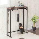 置き場を選ばないスリムなコンソールテーブル(ダークブラウン) 1枚目画像