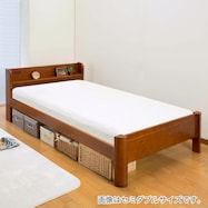 3段階高さ調整 頑丈棚付きすのこベッドフレーム 耐荷重600kg