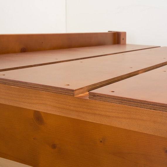 3段階高さ調整 頑丈棚付きダブルすのこベッドフレーム 耐荷重600kg(MBR) 4枚目画像