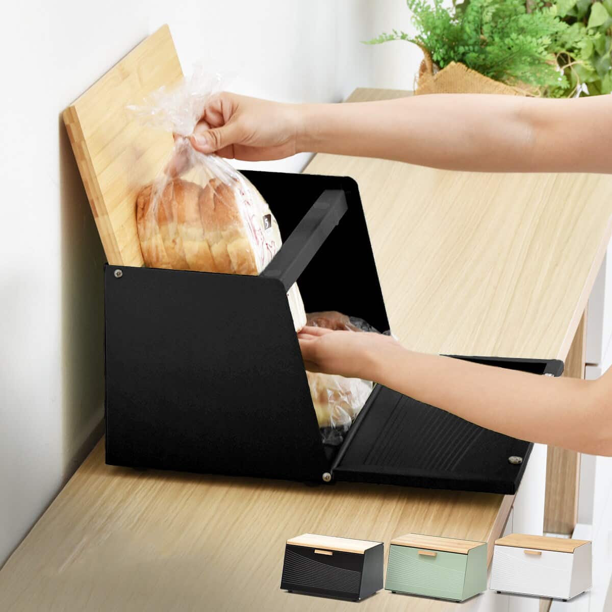 インテリアになじむスリムなブレッドケース (ブラック) | ニトリネット
