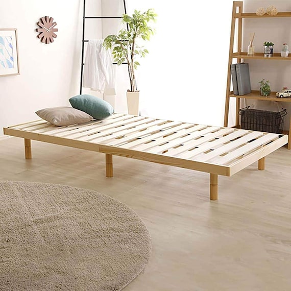 天然木3段階高さ調整 脚付きすのこベッド(S NA) 1枚目画像