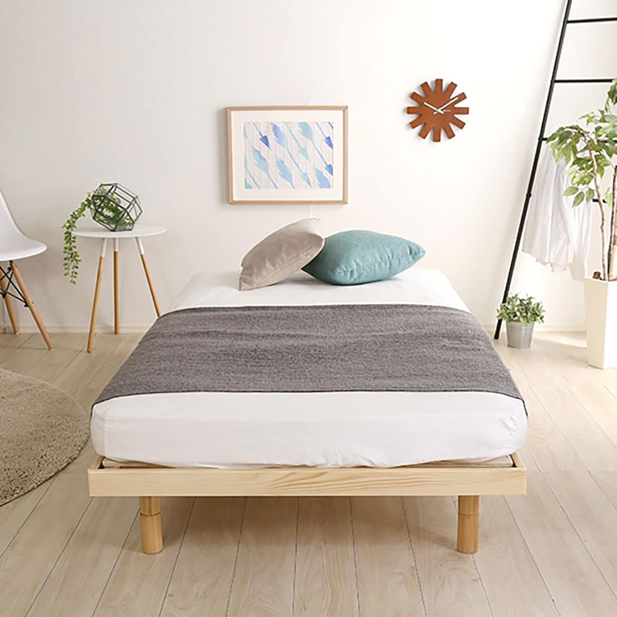 天然木3段階高さ調整 脚付きすのこベッド(S NA)通販 ニトリネット【公式】 家具・インテリア通販