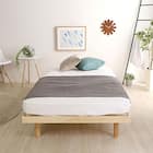 天然木3段階高さ調整 脚付きすのこベッド(S NA) 10枚目画像