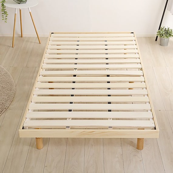 天然木3段階高さ調整 脚付きすのこベッド(S NA) 15枚目画像