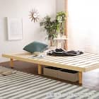 天然木3段階高さ調整 脚付きすのこベッド(S NA) 18枚目画像