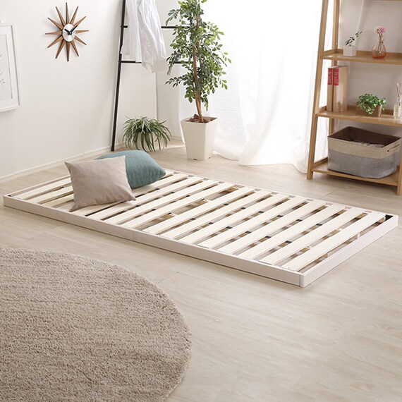 天然木3段階高さ調整 脚付きすのこベッド(S WW) 3枚目画像