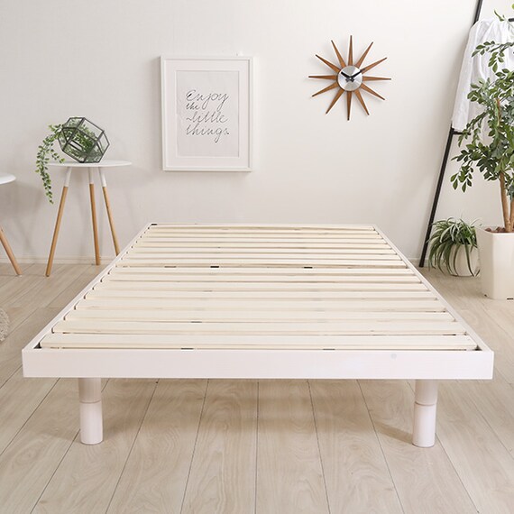 天然木3段階高さ調整 脚付きすのこベッド(S WW) 7枚目画像