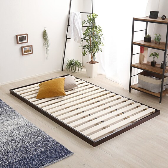 天然木3段階高さ調整 脚付きすのこベッド(SD DBR) 5枚目画像