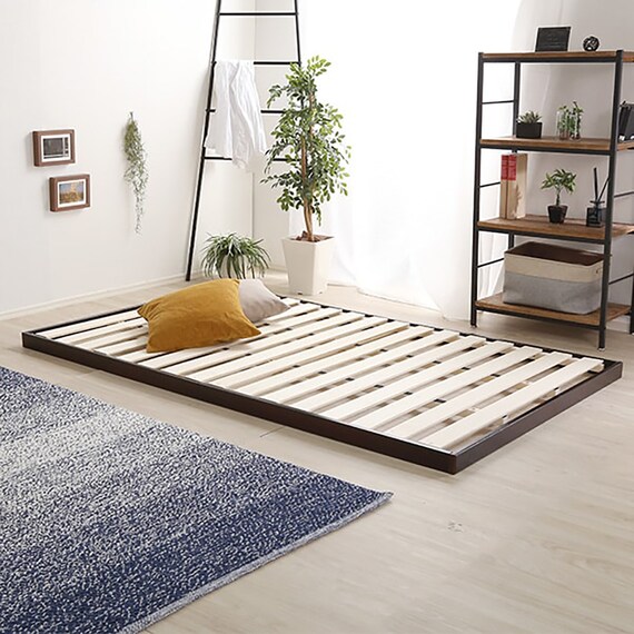 天然木3段階高さ調整 脚付きすのこベッド(SD DBR) 13枚目画像