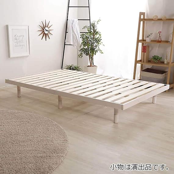 天然木3段階高さ調整 脚付きすのこベッド(SD WW) 1枚目画像