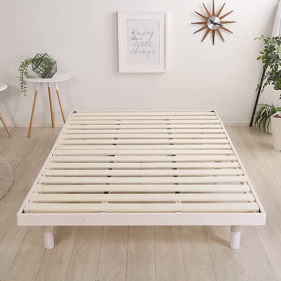 天然木3段階高さ調整 脚付きすのこベッド(SD WW) 11枚目画像