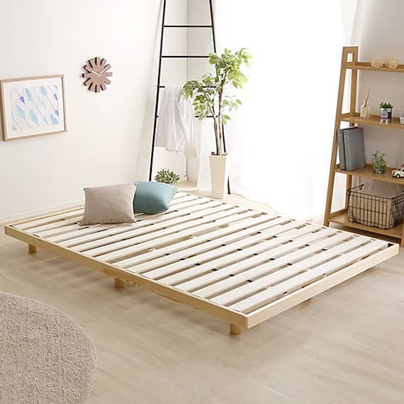 天然木3段階高さ調整 脚付きすのこベッド(D NA) 10枚目画像