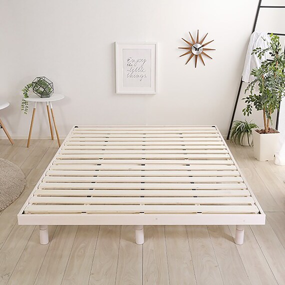 天然木3段階高さ調整 脚付きすのこベッド(D WW) 15枚目画像